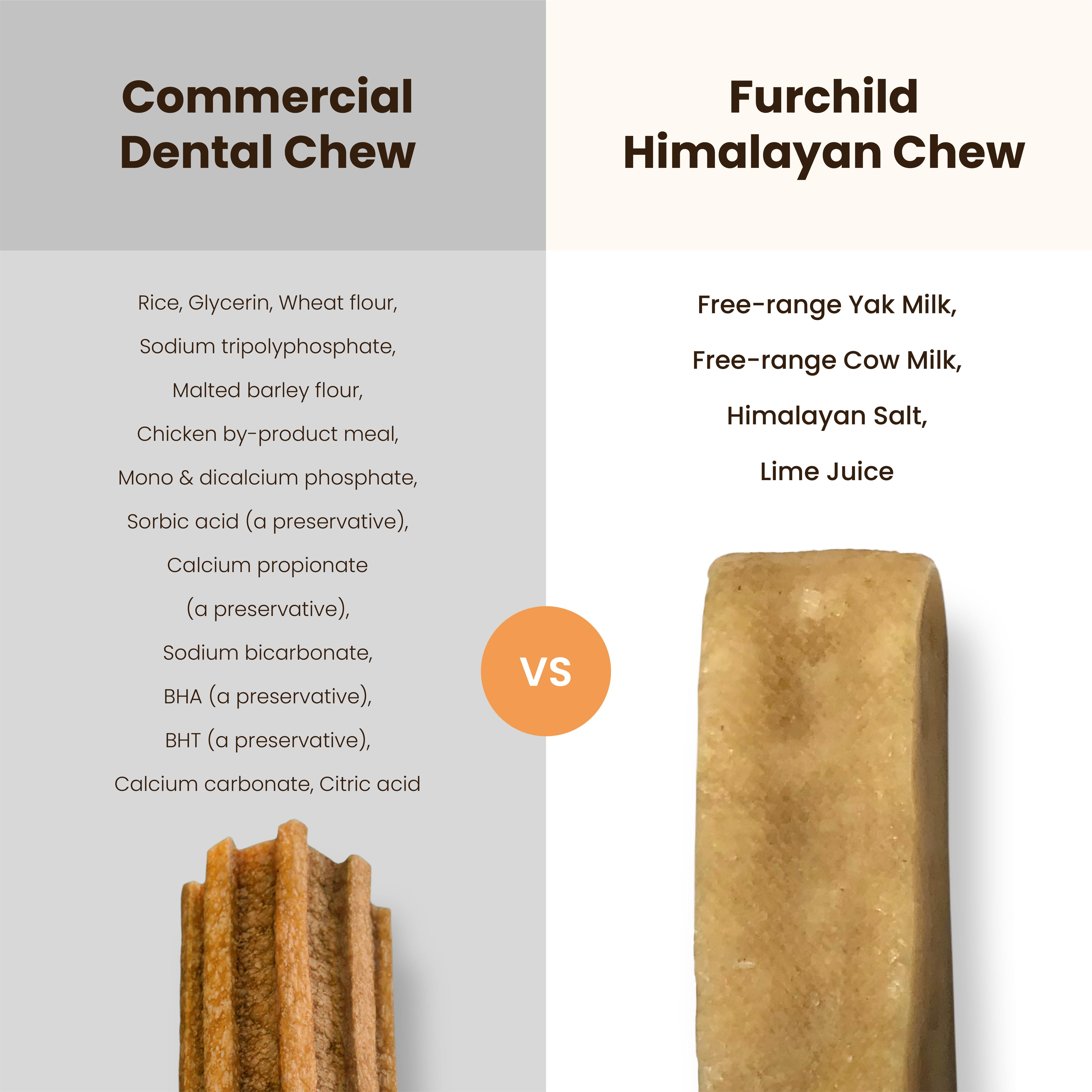Organic Himalayan Dog Chew vs Commercial Dental Chew